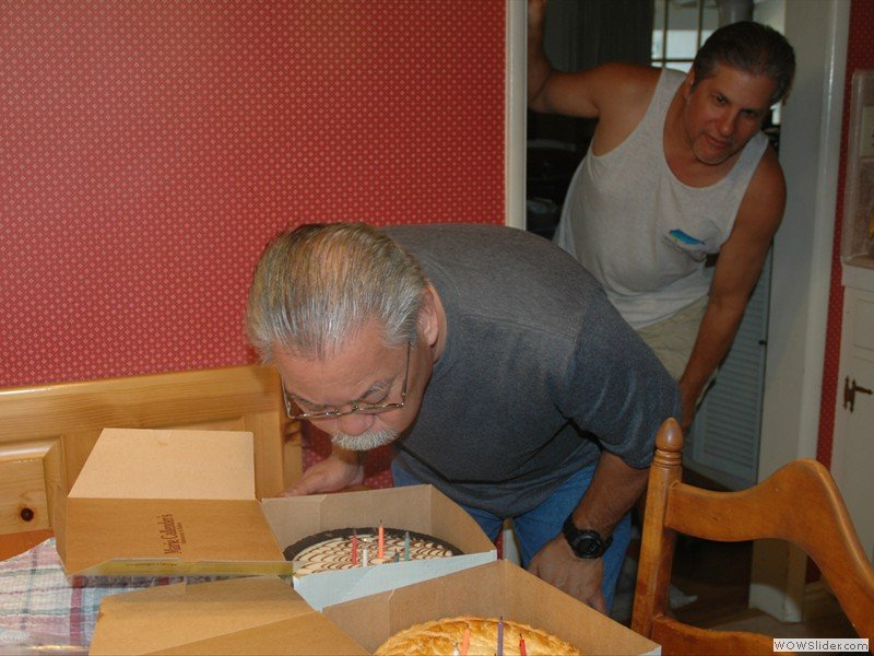 Blow out the candles on my birthday pie